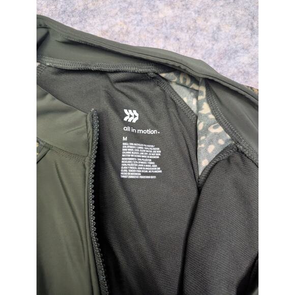 All in Motion Long Sleeve Mock Neck 1-Piece Rashguard Sun Protection Swimsuit, M - Picture 7 of 9